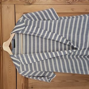 JK Dress Striped Maxi Dress in Blue & White Stripe in Size Small